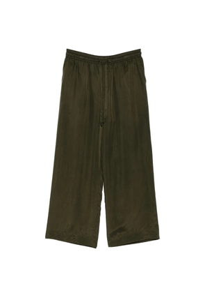 Ziggy Chen drawstring-waist wide-leg trousers - Green