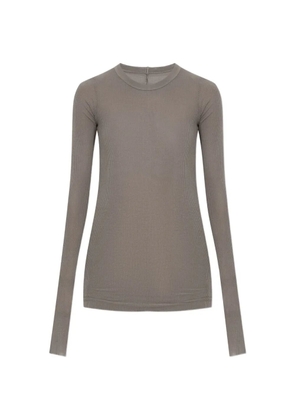 Rick Owens ribbed-knit long-sleeve T-shirt - Grey