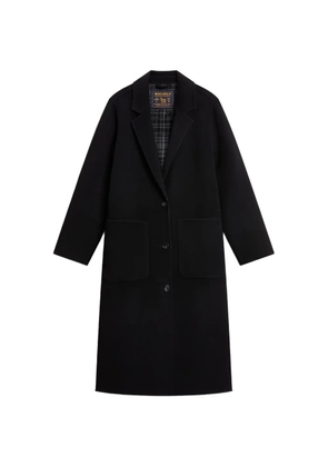 Woolrich wool single-breasted coat - Black