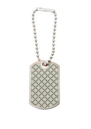 Gucci Pre-Owned geometric-pattern enamel tag charm - Silver