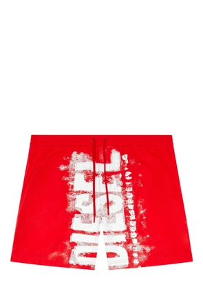 Diesel Bmbx-Powel-47.5 logo-print swim shorts - Red