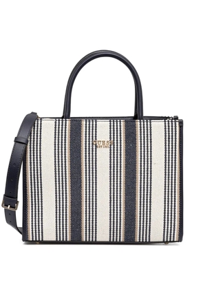 GUESS USA Nicolette striped top-zip tote bag - Neutrals