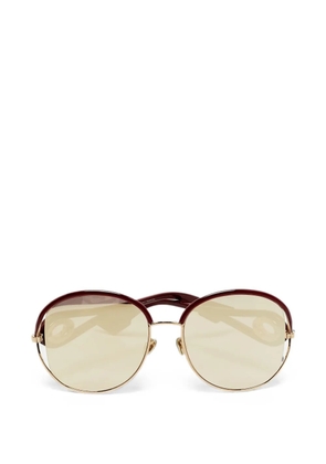 Christian Dior Pre-Owned New Volute oversized sunglasses - Red
