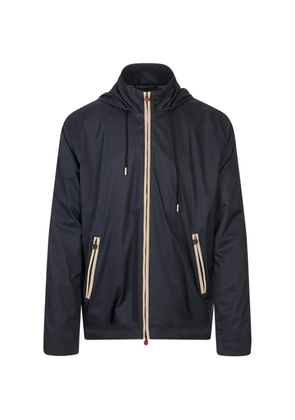 Kiton drawstring hooded jacket - Blue