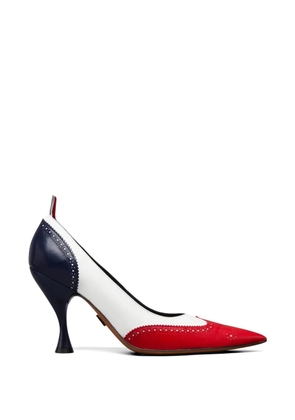 Thom Browne wingtip leather pumps - White