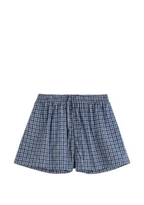 TEKLA check-print organic-cotton pajamas - Blue