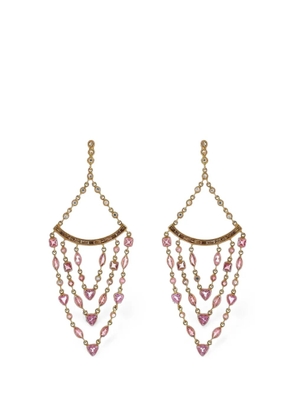 COOMI Affinity pink sapphire and diamond earrings - Gold