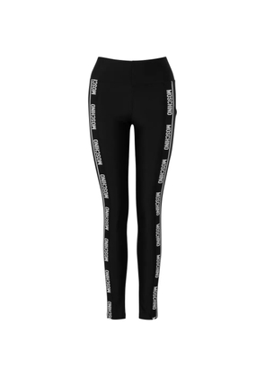 Moschino logo-tape leggings - Black