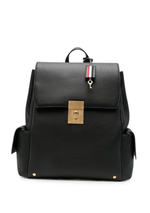 Thom Browne Bolton pebbled-leather push-lock backpack - Black