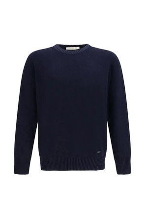 BROOKSFIELD logo-plaque crew-neck sweater - Blue