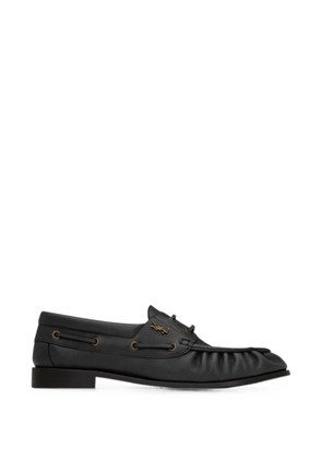 Saint Laurent Les Loafers Bateau in smooth leather - Black