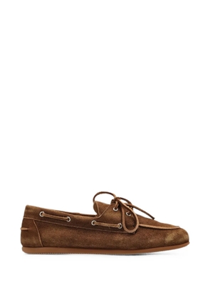 Posa Boat Milano suede boat shoes - Brown