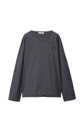 Miu Miu stretch poplin top - Grey