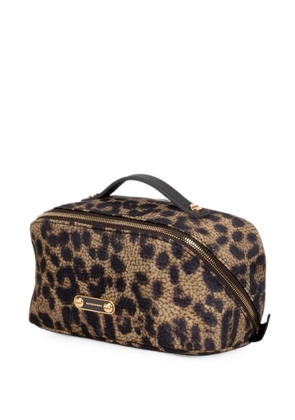 Borbonese leopard-print top-handle clutch bag - Neutrals