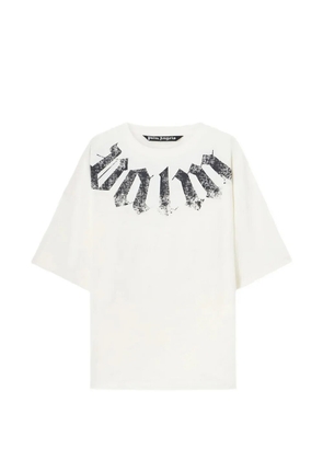 Palm Angels Big Neck Logo printed T-shirt - Neutrals