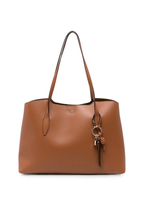 GUESS USA Melody logo-plaque leather shoulder bag - Brown