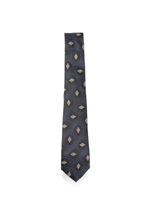 Giorgio Armani geometric-pattern tie - Blue