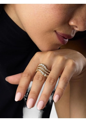 Melissa Kaye Clara diamond wave ring - Gold