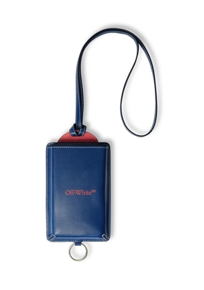 Off-White Bookish phone card holder - Blue