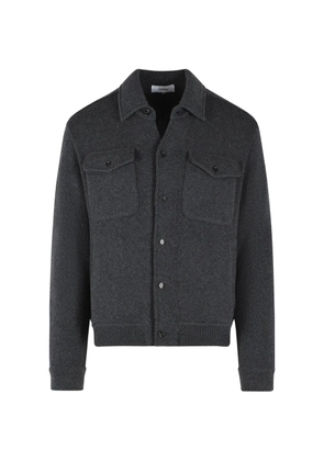 Lardini knitted button-up jacket - Grey