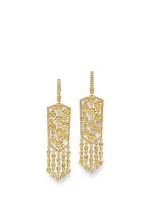 BUDDHA MAMA diamond drop earrings - Gold