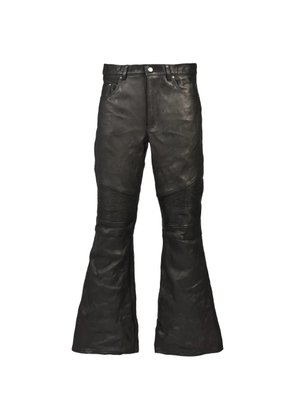 FILTH panelled leather flared trousers - Black