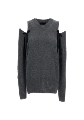 Simone Rocha cut-out bow-embellished sweater - Grey