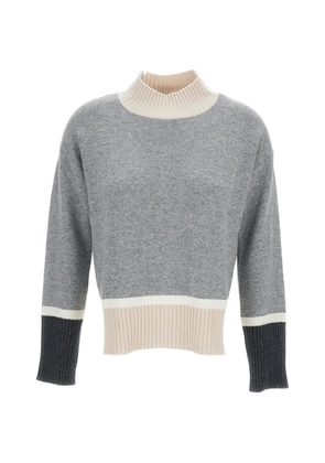 Lorena Antoniazzi colour-block high-neck sweater - Grey