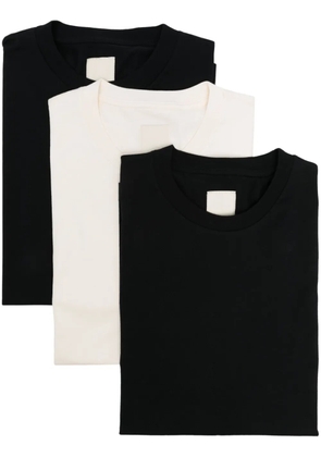 Emporio Armani logo-patch cotton T-shirts (pack of three) - Black