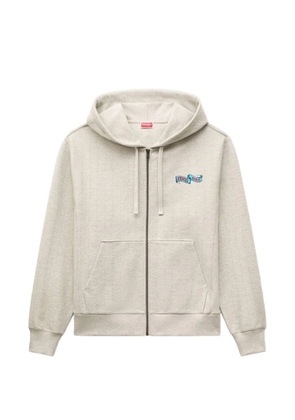 Kenzo Jumping Tiger herringbone hoodie - Grey