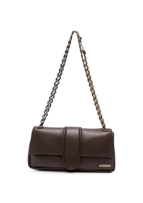 Jacquemus logo-plaque chain-link shoulder bag - Brown