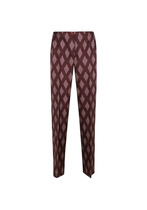 F.R.S For Restless Sleepers Coll diamond-print trousers - Brown