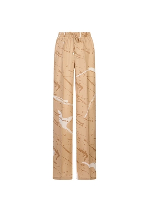 Kiton paint-splatter drawstring trousers - Neutrals