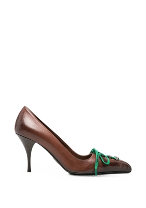 Prada lace-up pointed-toe pumps - Brown