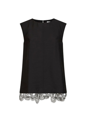 Studio Nicholson scalloped lace-insert blouse - Black