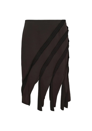 Club21 Daisy diagonal-stripe midi skirt - Black