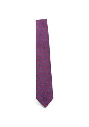 Antonio Muro floral-print tie - Blue