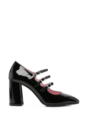 Carel Paris Keel triple-strap patent pumps - Black