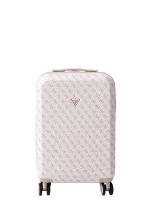 GUESS USA monogram-print logo-plaque luggage - White