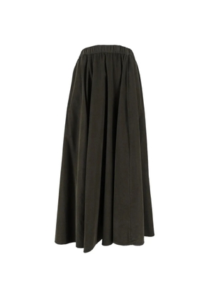 ASPESI elasticated-waist corduroy long skirt - Black