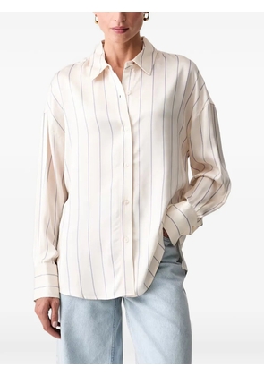 GUESS USA vertical-stripe long-sleeve shirt - Neutrals
