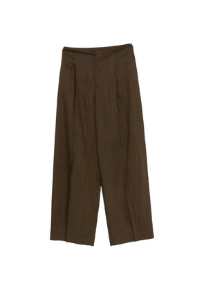 Alberta Ferretti pleated wide-leg trousers - Brown
