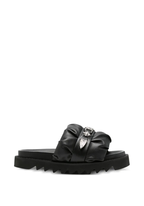 Toga Pulla ruched metal-embellished sandals - Black