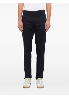 Kenzo logo-embroidered chino trousers - Blue
