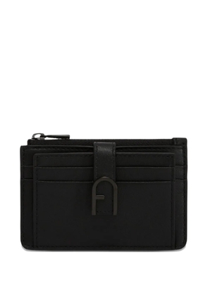 Furla S Flow logo-plaque card holder - Black