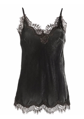 Gold Hawk lace-trim camisole top - Grey