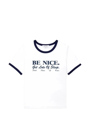 Sporty & Rich Be Nice Soft Ringer T-shirt - White