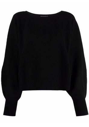 Alberta Ferretti long puff sleeves sweater - Black