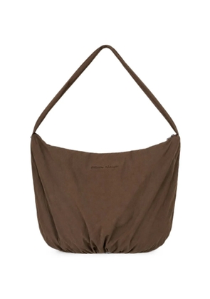 estudio niksen padded embroidered cross body bag - Brown