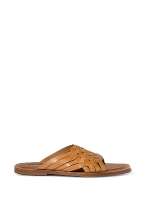 Miu Miu leather slides - Brown